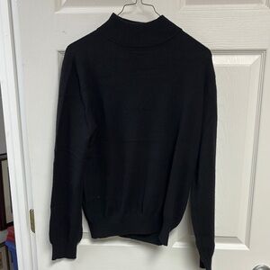 Westbound Black Crew Neck Sweater Solid Knit